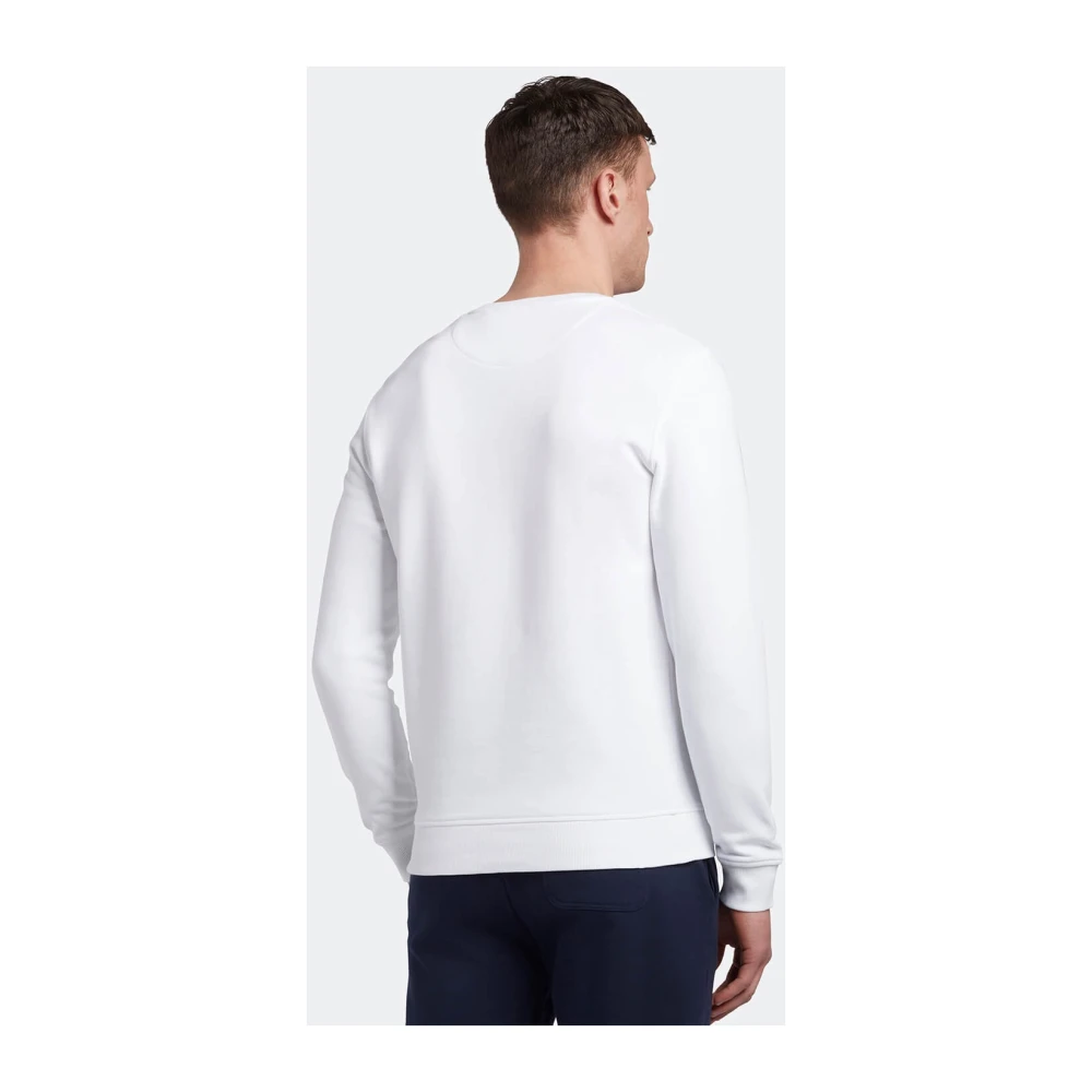 Lyle & Scott Klassieke Crew Neck Sweatshirt in Wit White Heren