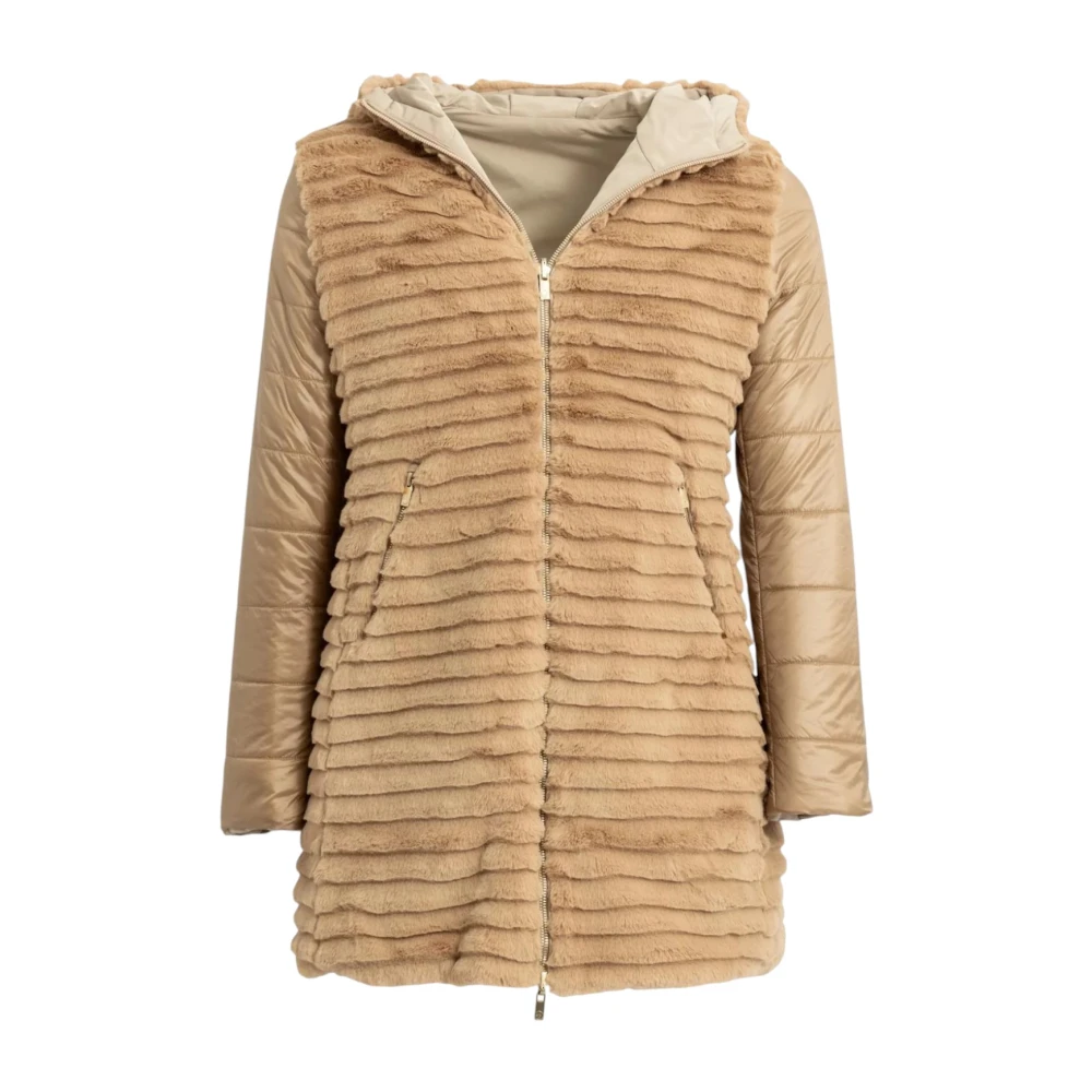 Ciesse Piumini Lange Pufferjas Beige Dames