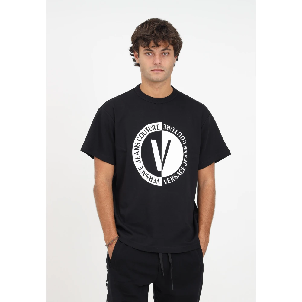 Versace Jeans Couture Zwart Logo T-shirt Black Heren