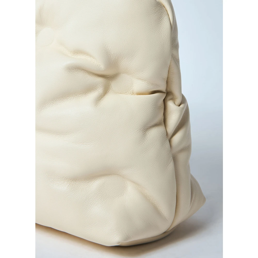 Maison Margiela Klassieke leren clutch met band White Dames