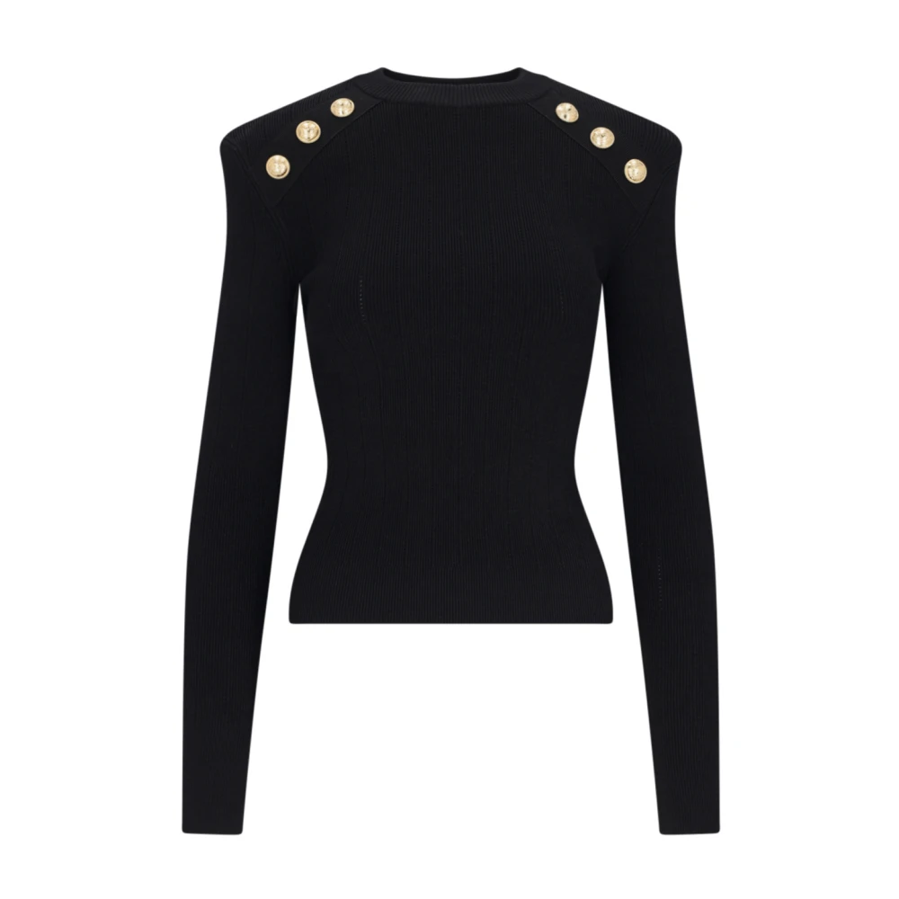 Balmain Zwarte Sweaters voor Mannen Black Dames