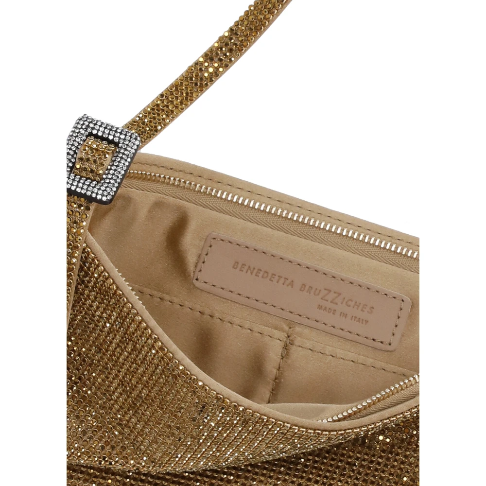 Benedetta Bruzziches Gouden Rhinestone Handtas voor Vrouwen Brown Dames