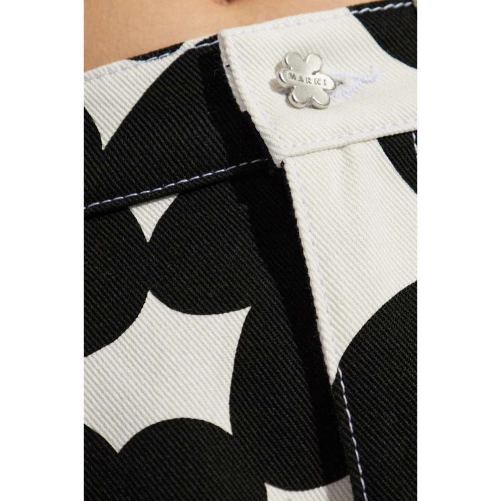 Marni Gedrukte jeans White Dames