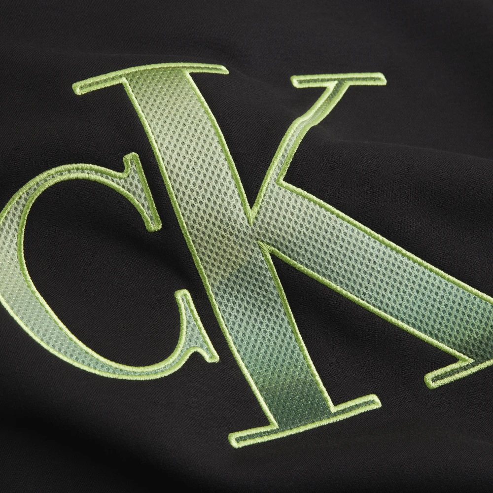 Calvin Klein Zwarte Trui met Print Black Heren