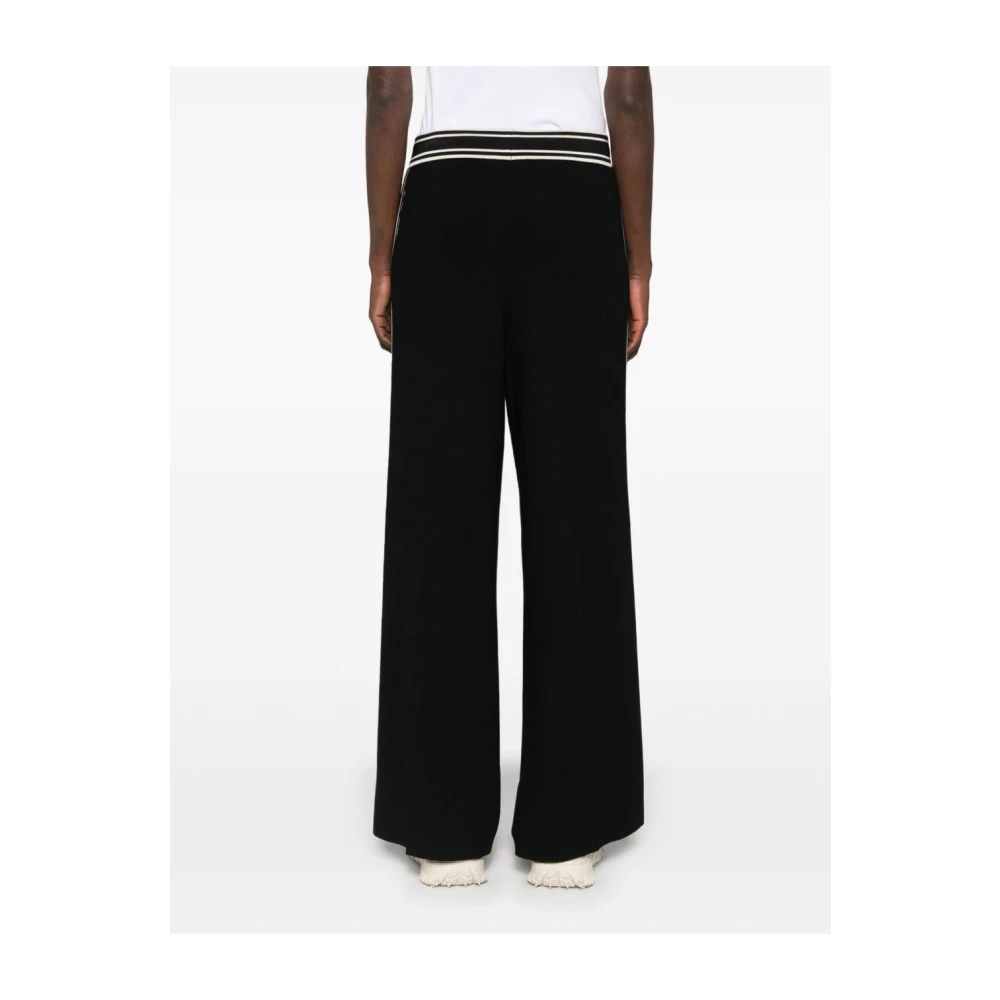 Elisabetta Franchi Zwarte broek met elastische tailleband en zakken Black Dames