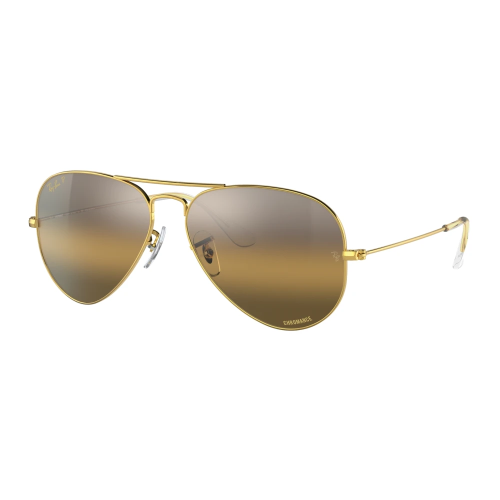 Ray-Ban Unisex Yellow Sunglasses,, Aviator Sunglasses In Green Mirror Lens Medium