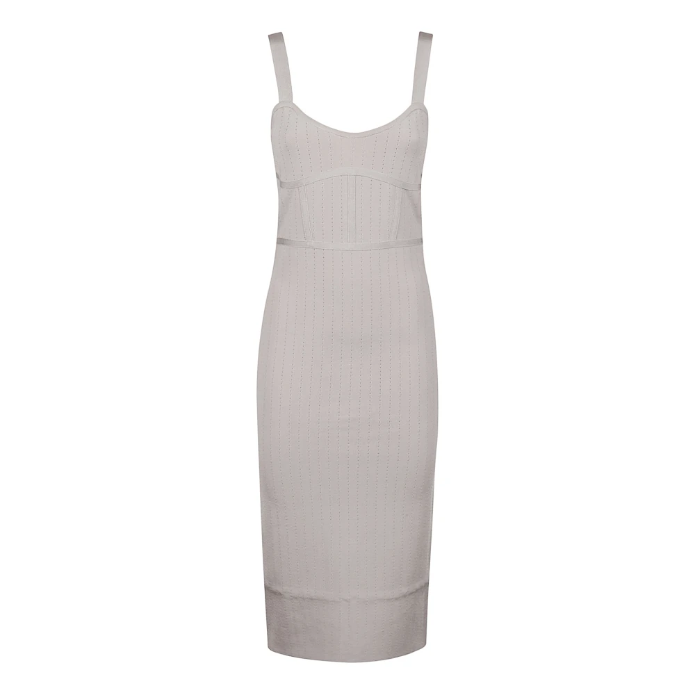 Patrizia Pepe Femme Gris - Dresses > Day Dresses > Midi Dresses