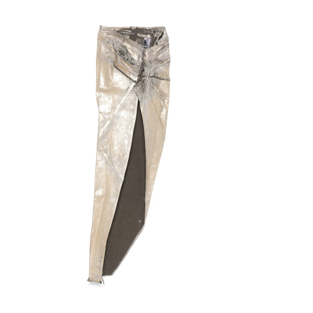 Rick Owens Donkere Schaduw Rok met Goudkleurige Details Yellow Dames
