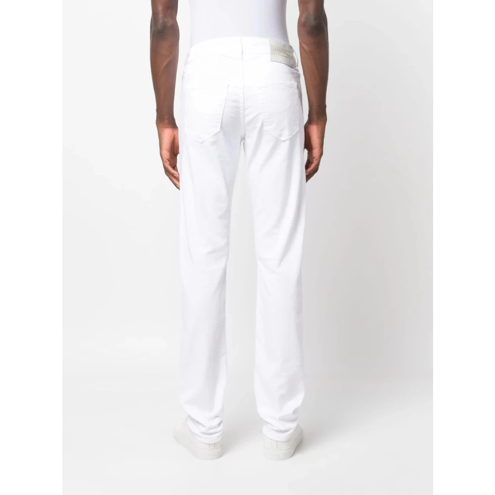Jacob Cohën Witte Bull Denim Slim Fit Jeans White Heren