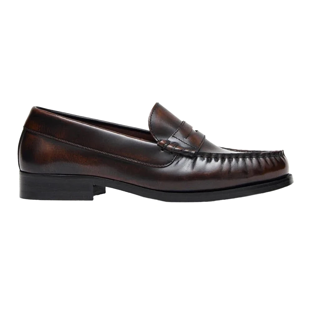 Alohas Brown Rivet Loafers - Female - Loafers - 4 Uk - Shoes
