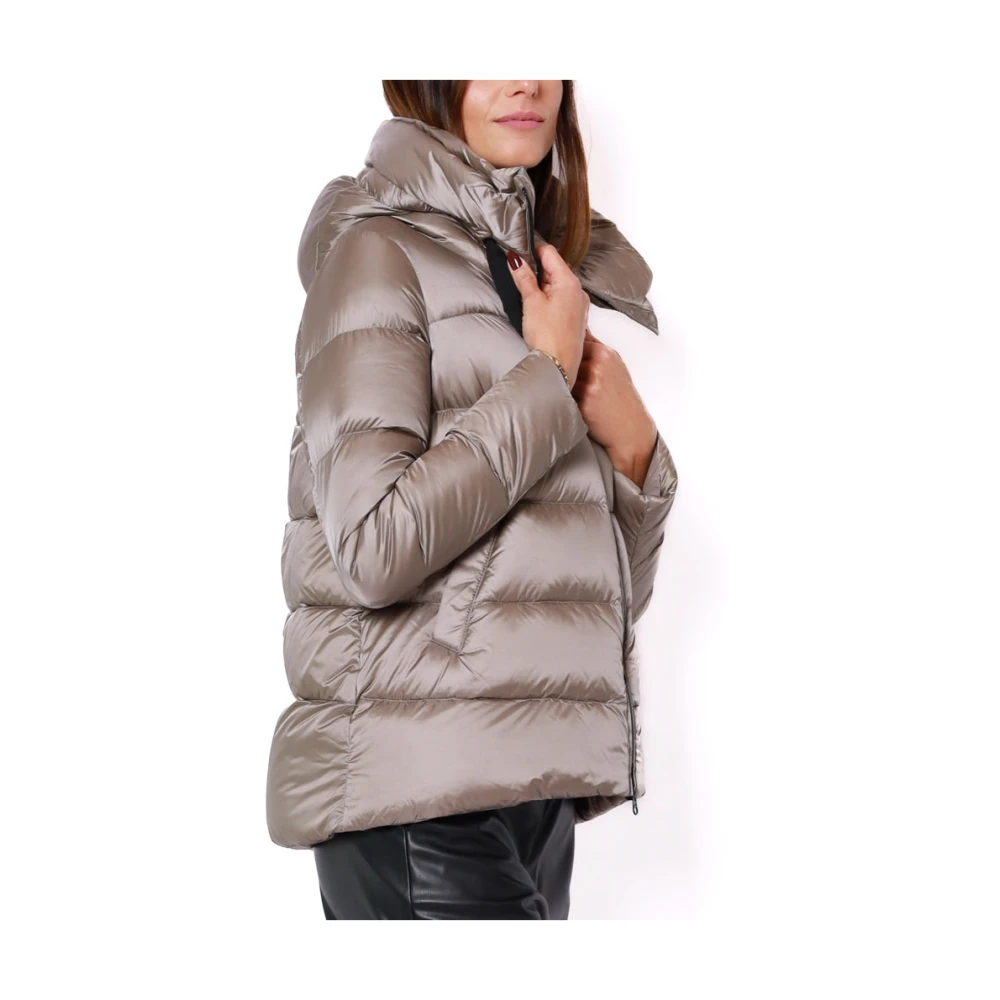 BomBoogie Korte gewatteerde winterjas met capuchon Gray Dames