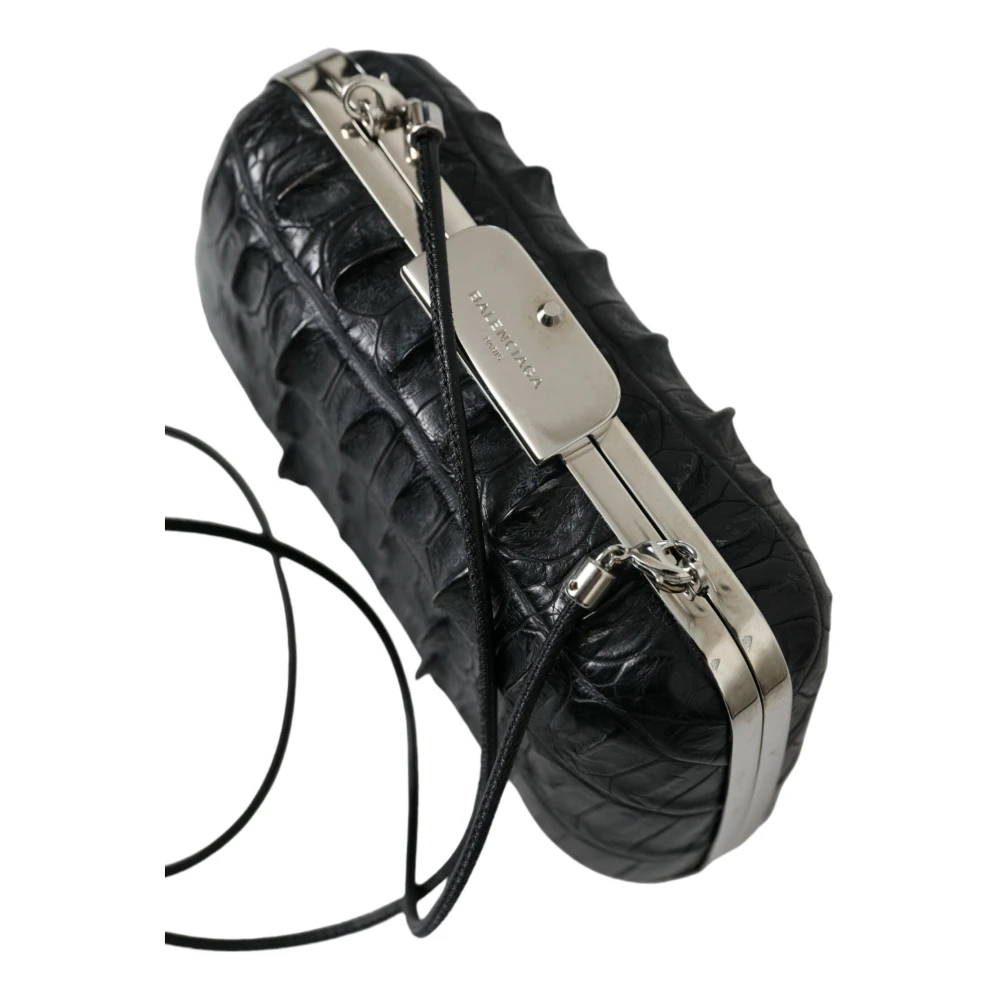 Balenciaga Elegante Krokodillenleren Avond Clutch Black Dames