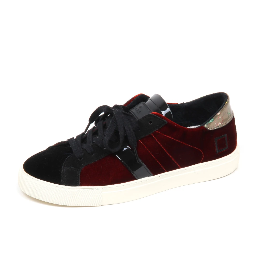 D.a.t.e. Velvet Rode Schoen Model Newman Dames Schoenen Rood