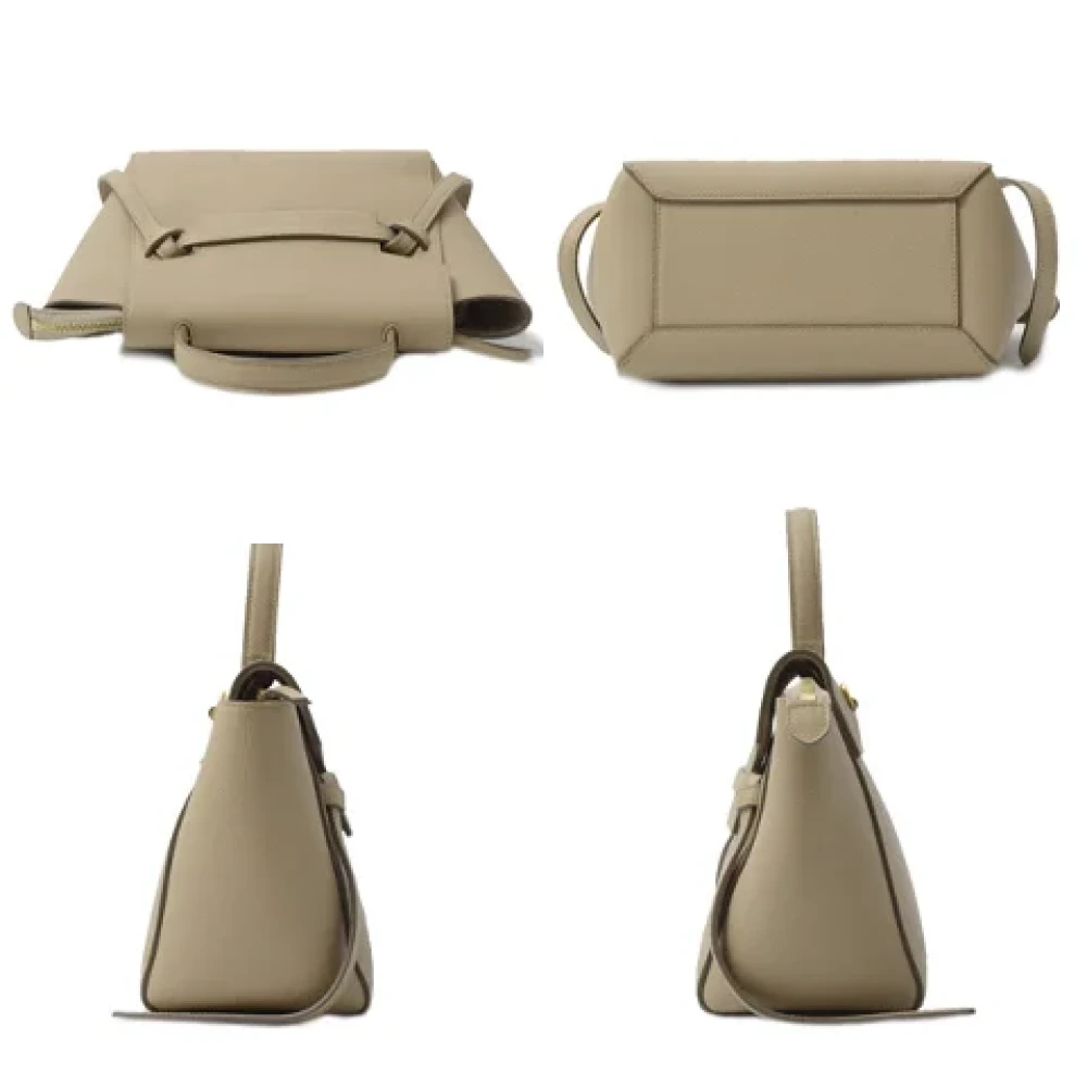 Celine Vintage Pre-owned Leather celine-bags Gray Dames