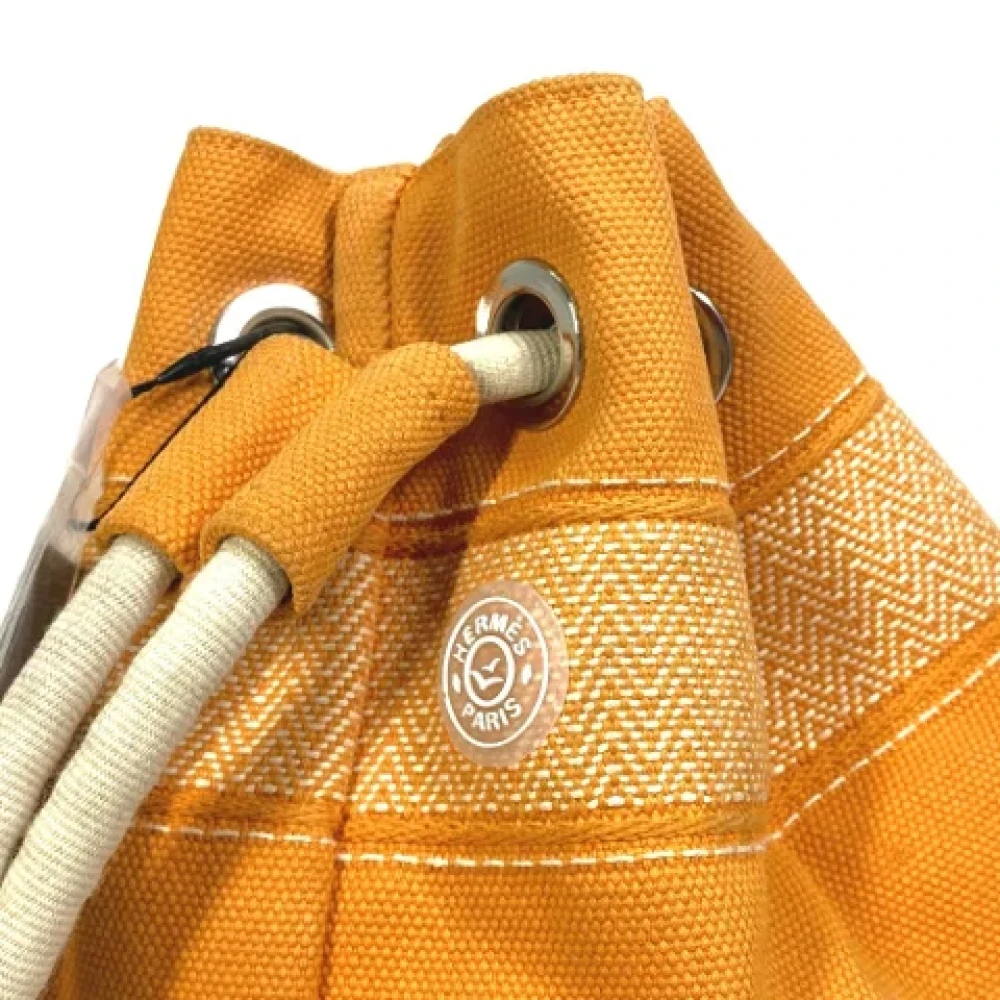 Hermès Vintage Pre-owned Cotton shoulder-bags Orange Dames