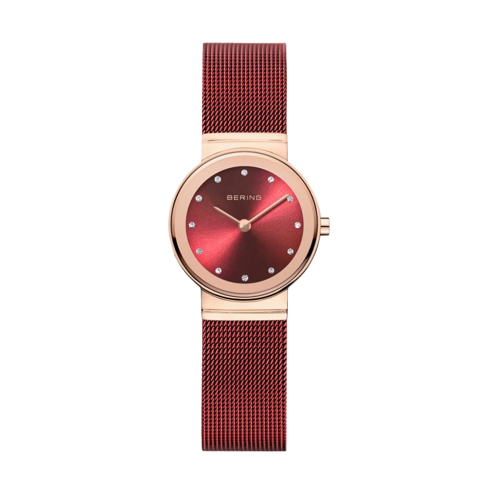 Bering Women's Red/Gold Bracelet Watch Rose Classic 10126-363
