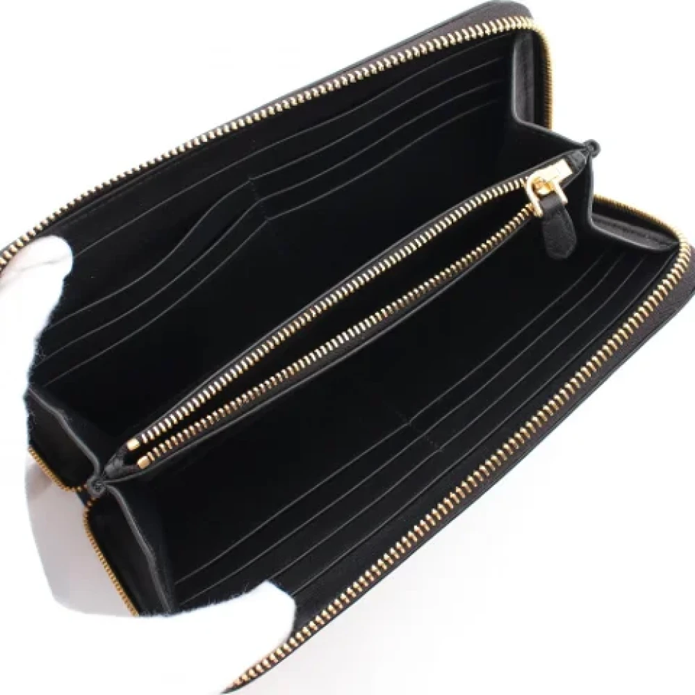 Prada Vintage Pre-owned Leather wallets Black Dames