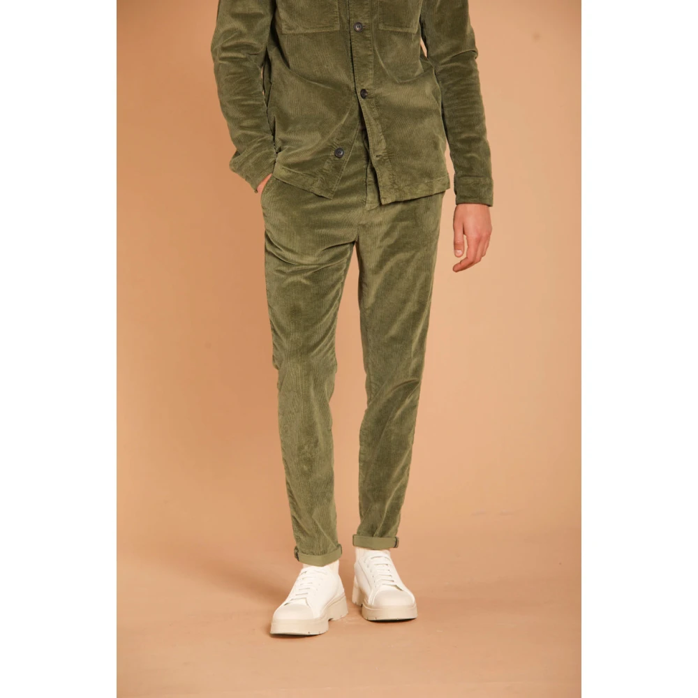Mason's Fluwelen chino broek in Osaka-stijl Green Heren