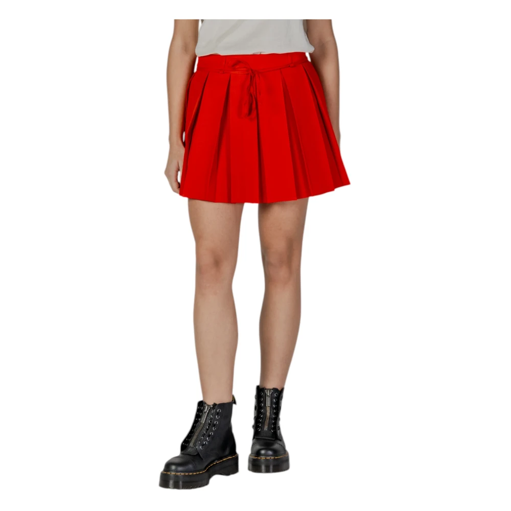 Only Rode mix rok voor lente zomer Red Dames