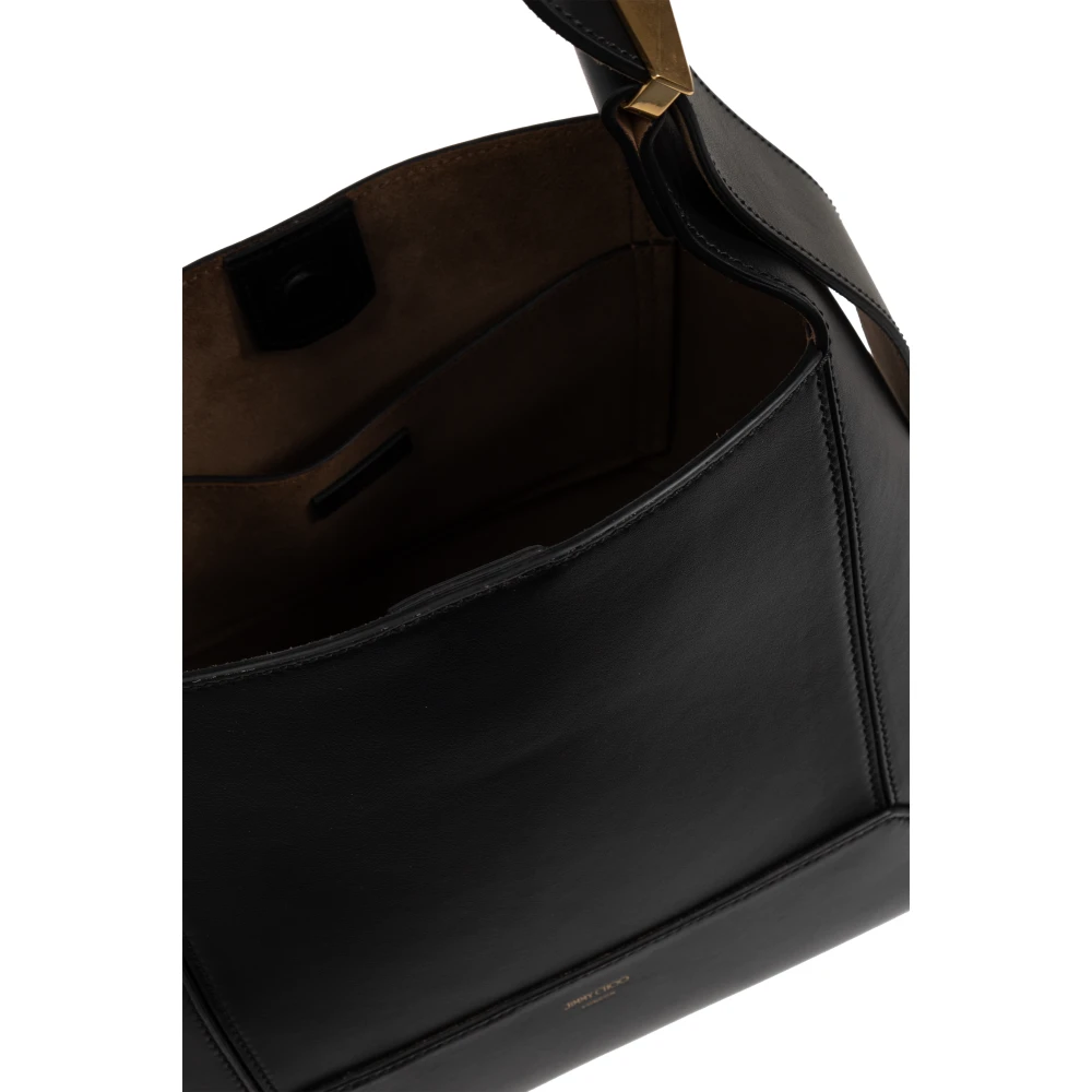 Jimmy Choo Leren schoudertas Diamond Black Dames
