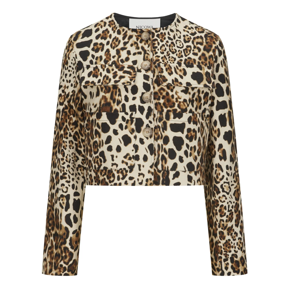 Nicowa Gestructureerde Twill Jas Trecawi Beige Dames