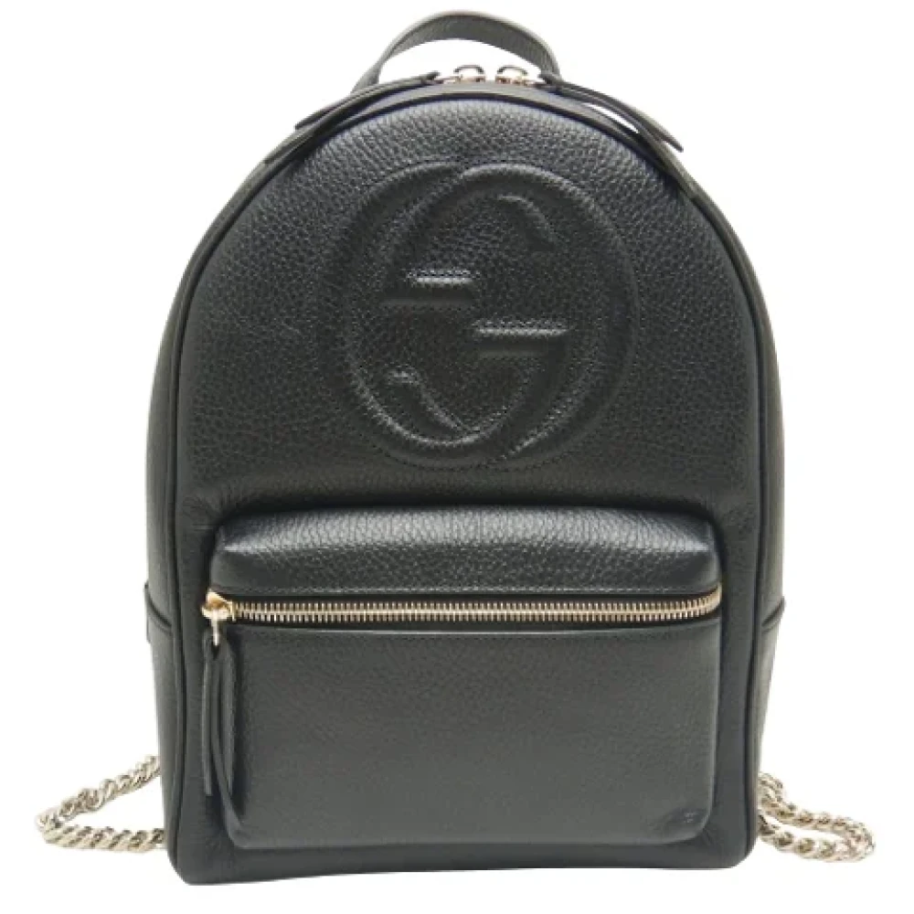 Gucci Vintage Pre-owned Leather gucci-bags Black Dames