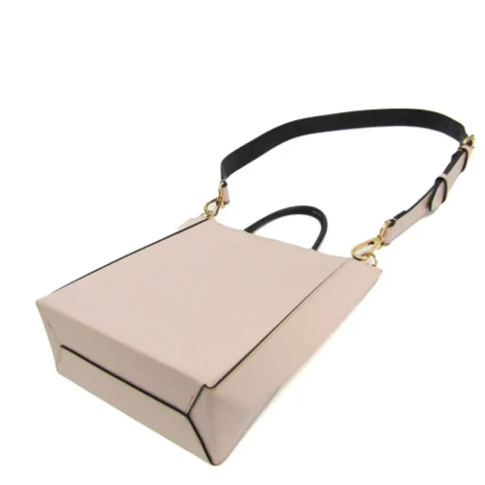 Fendi Vintage Pre-owned Leather handbags Beige Dames