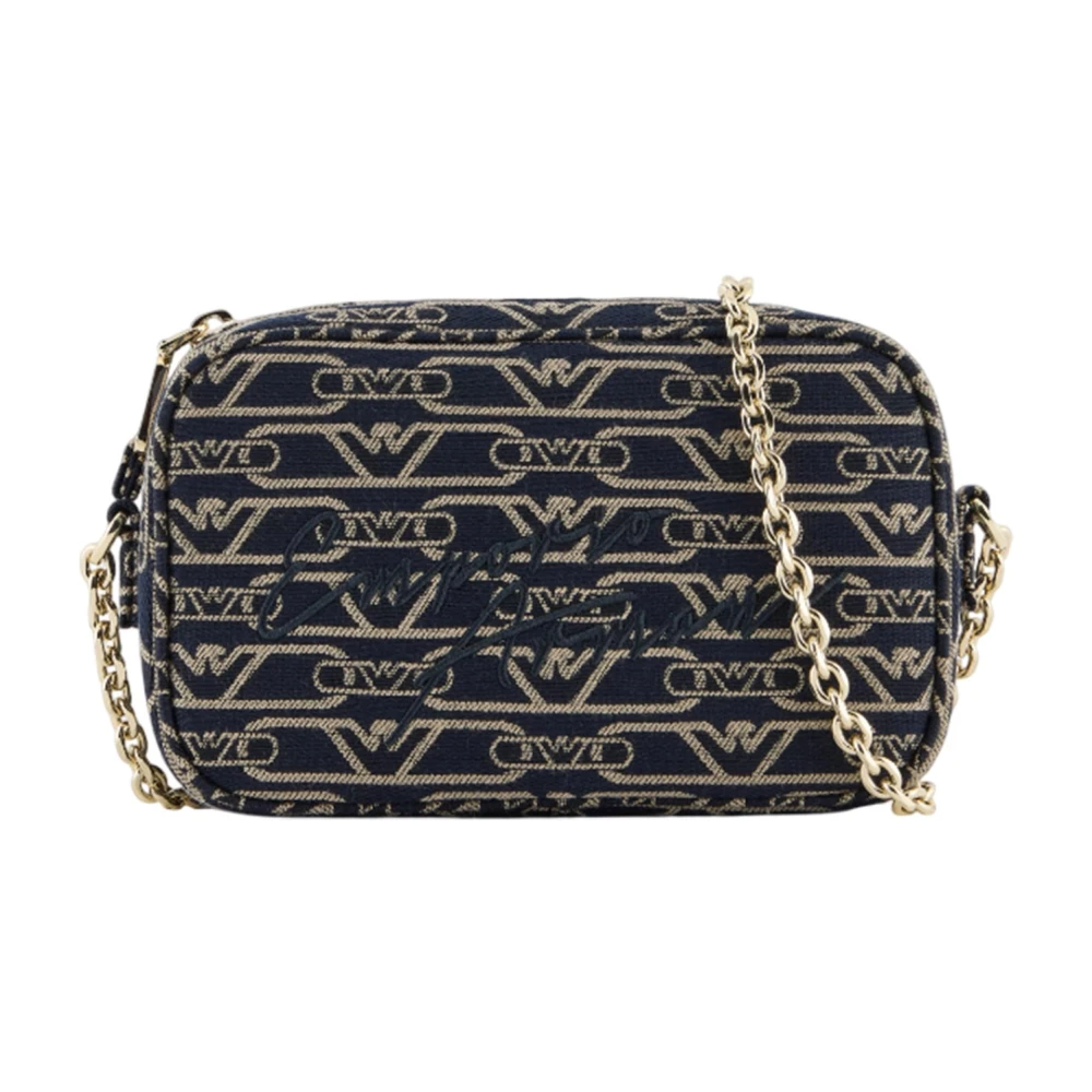 Emporio Armani Monogram Canvas Chain Crossbody Tas Multicolor Dames