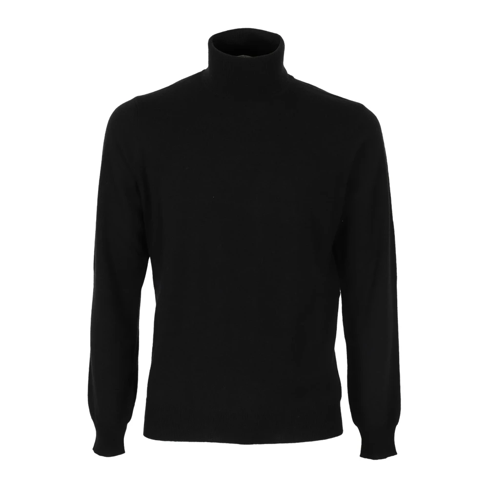 Kangra Men's Black Turtlenecks, 2XL, Luxury Geelong Wool Jumper