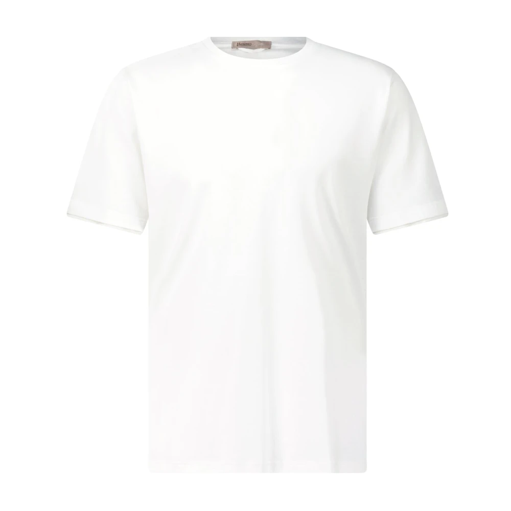 Herno Katoenen T-shirt Klassieke Stijl White Heren