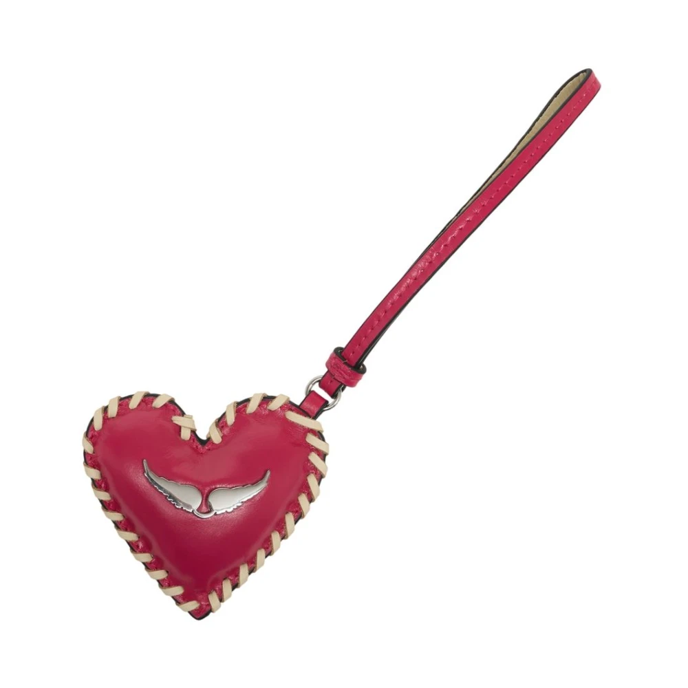 Zadig & Voltaire Women's Pink Heart Tag Keyring - Keychains - One Size - Accessories