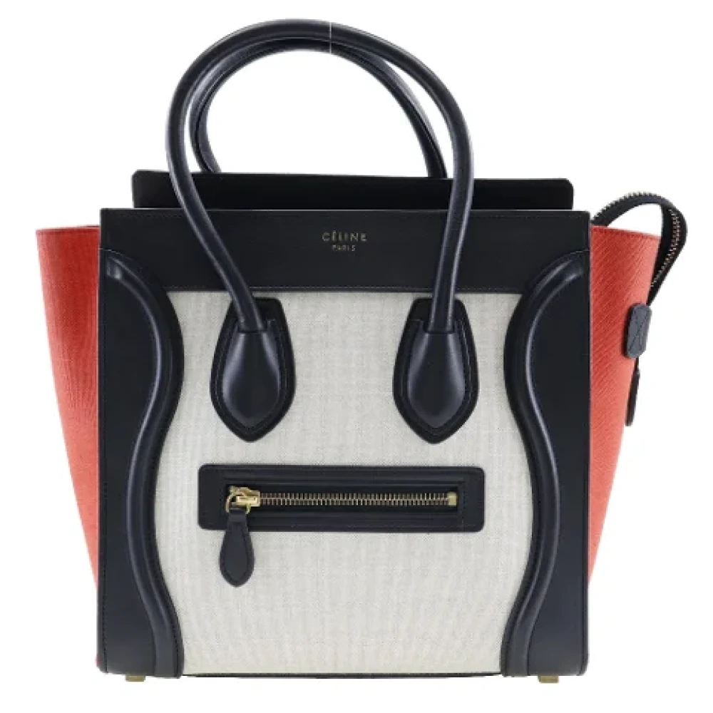 Celine Vintage Pre-owned Leather handbags Black Dames