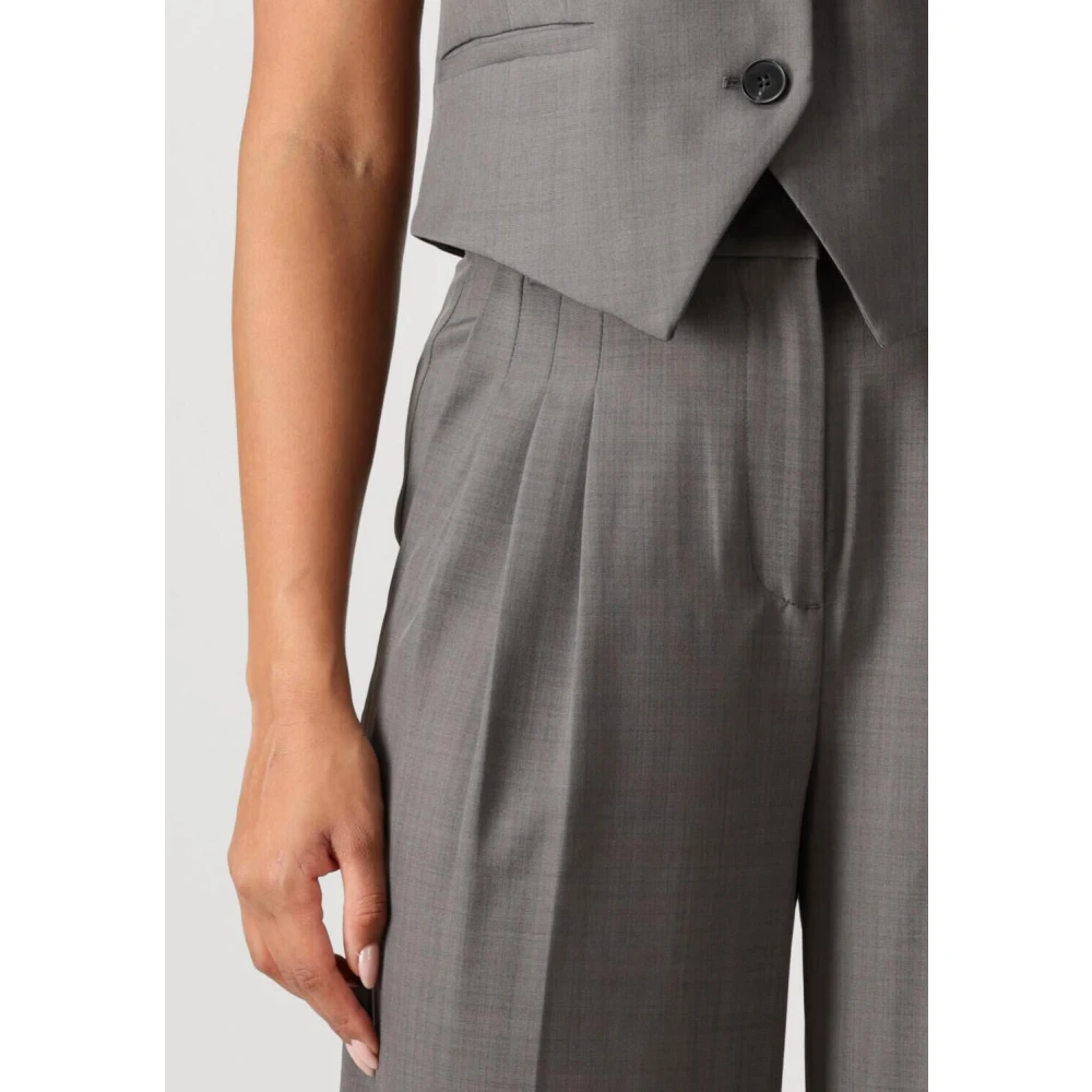 Co'Couture Flatterende Plooi Broek voor Vrouwen Gray Dames