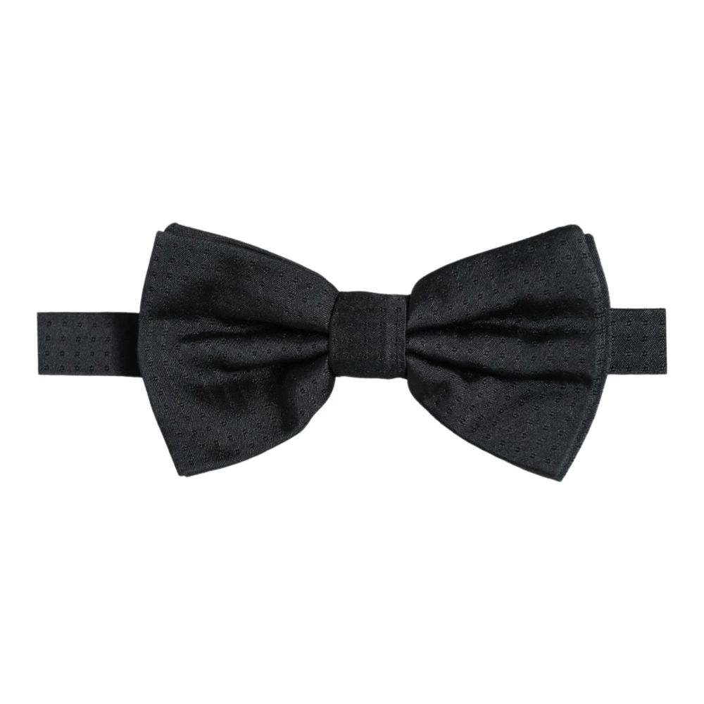 Dolce & Gabbana Black Bow Ties, Male, One Size, Pre-Tied Bow Tie
