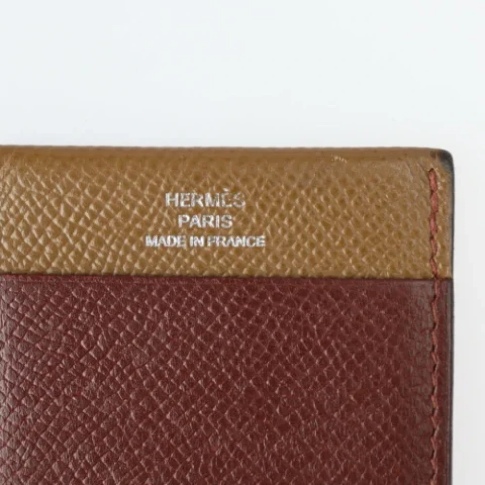 Hermès Vintage Pre-owned Leather wallets Brown Unisex