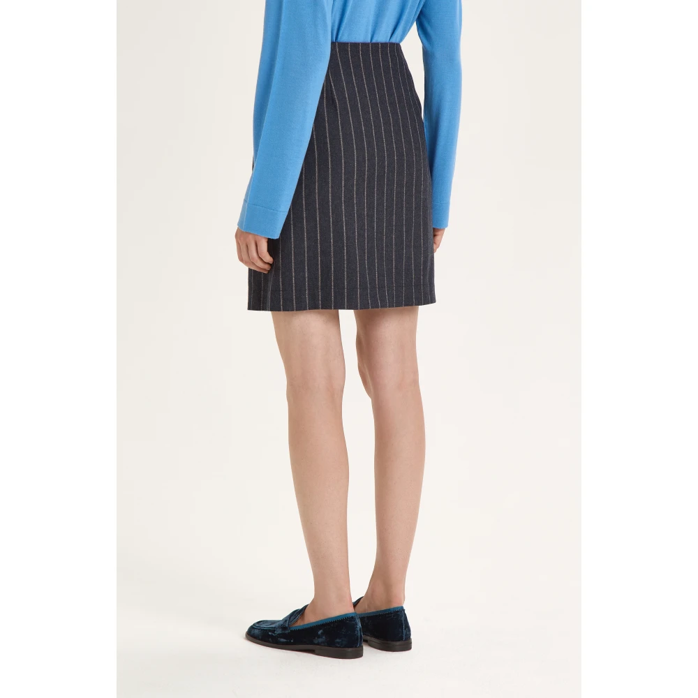 Maliparmi Pinstripe Omslagrok Gray Dames