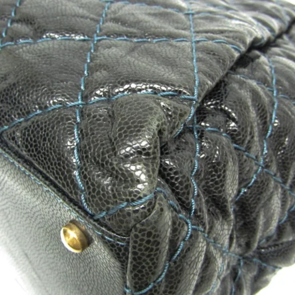 Chanel Vintage Pre-owned Leather chanel-bags Blue Dames