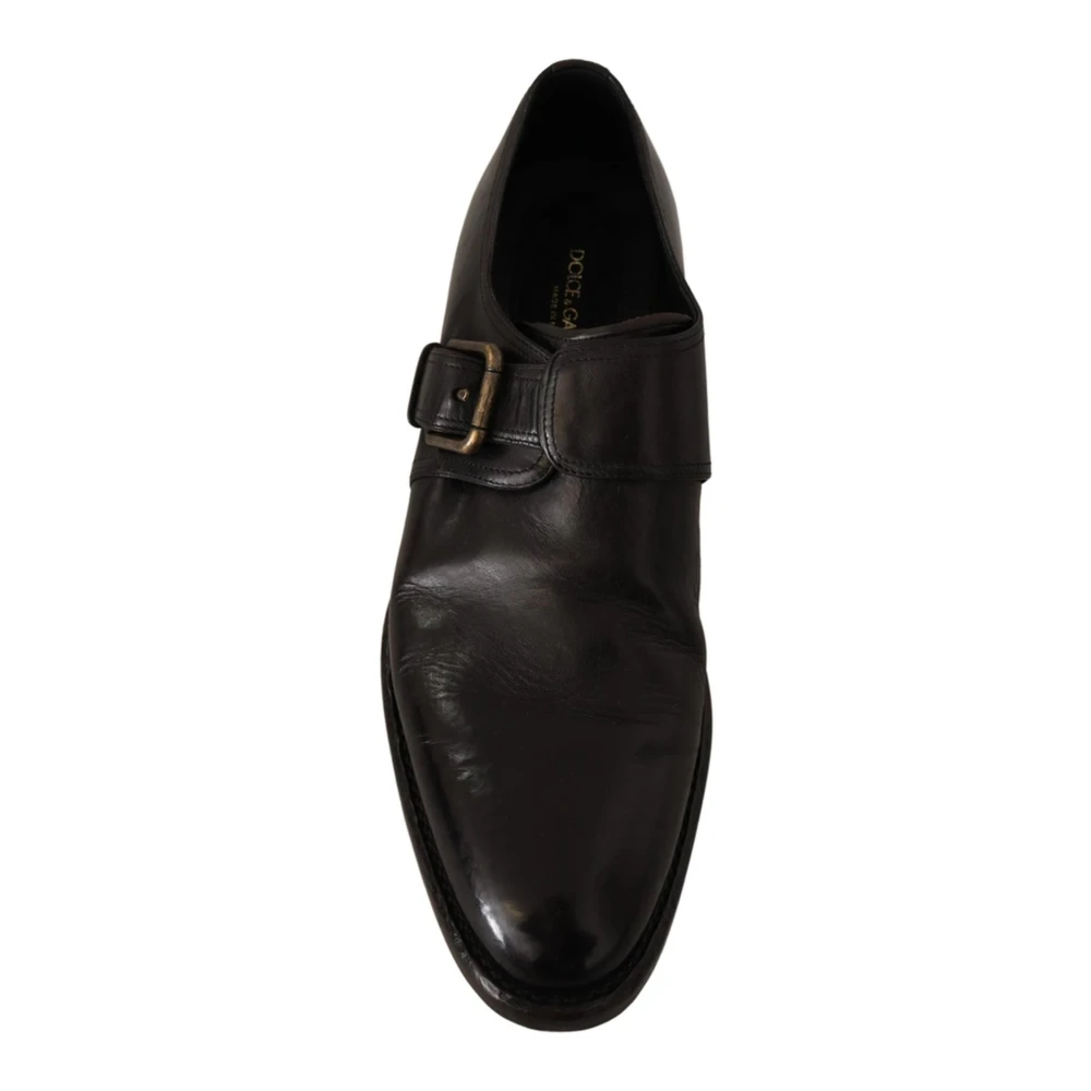 Dolce & Gabbana Vintage Leren Veterschoenen met Monniksband Black Heren