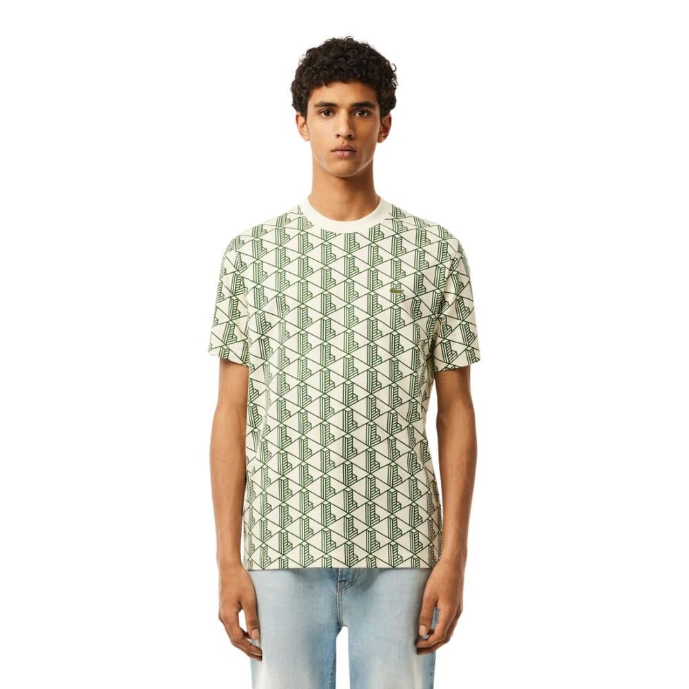 Lacoste Monogram T-shirt Green Heren