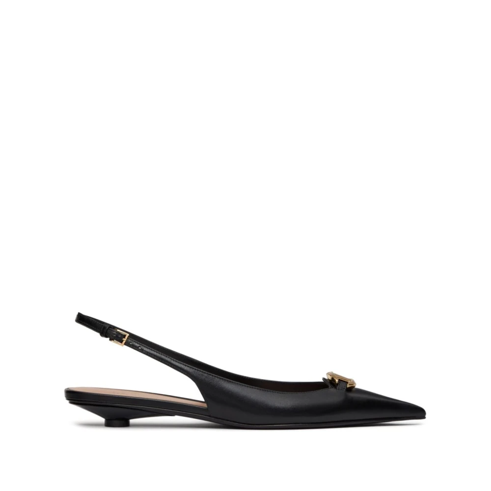 Valentino Garavani Women's Black Vlogo Slingback