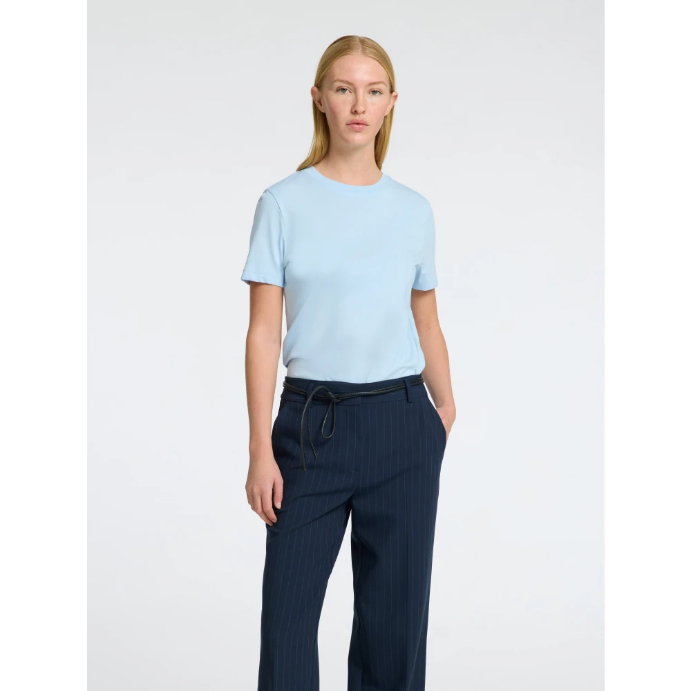 Selected Femme Essential O-Neck T-shirt Cashmere Blue Dames