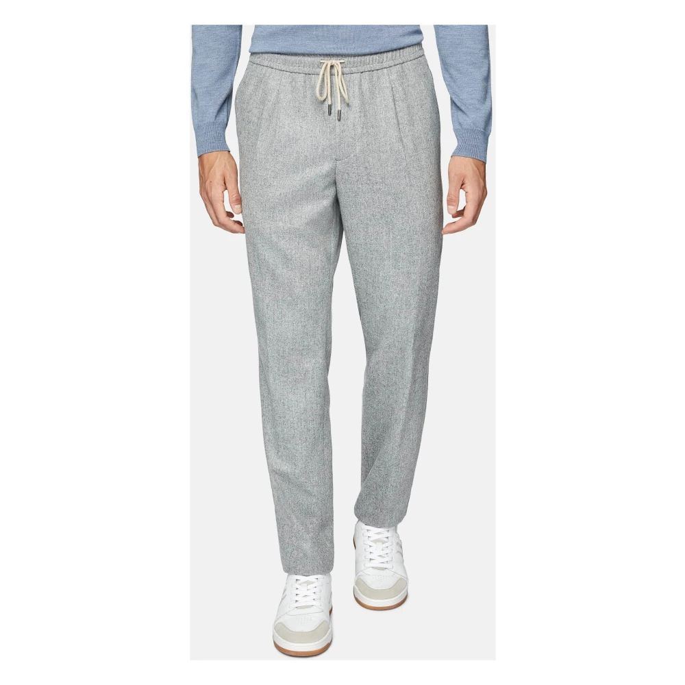 Boggi Milano City Broek van Flanel Gray Heren