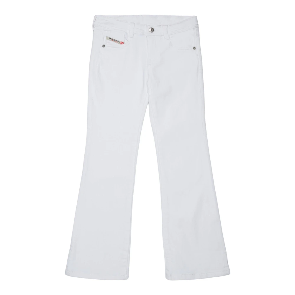 Diesel Women's White Wide Leg Jeans
