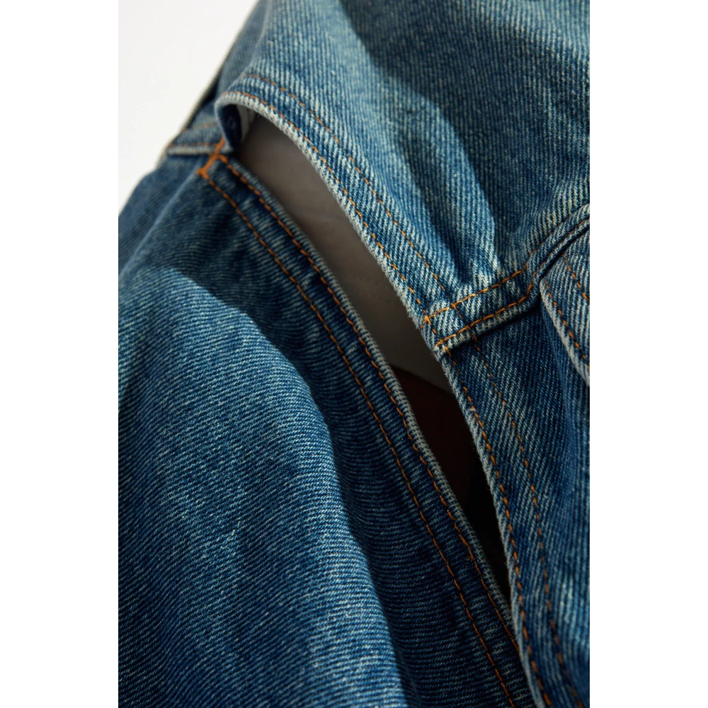 MM6 Maison Margiela Spijkerjasje met spleten Blue Dames