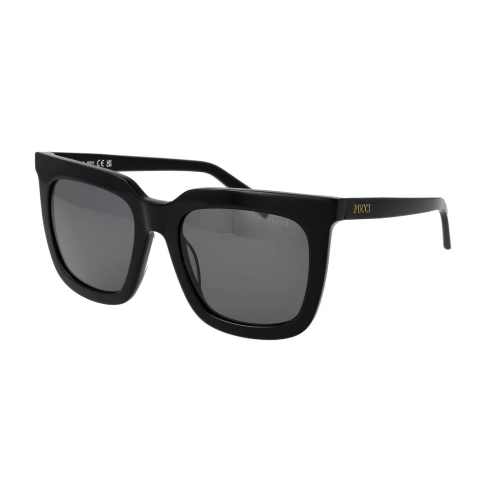 Pucci Women's Black Rectangle Sunglasses With Uv Protection