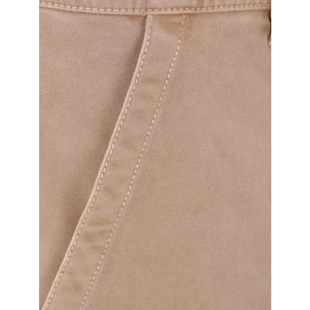 Incotex Donker Beige Stretch Katoenen Broek Brown Heren