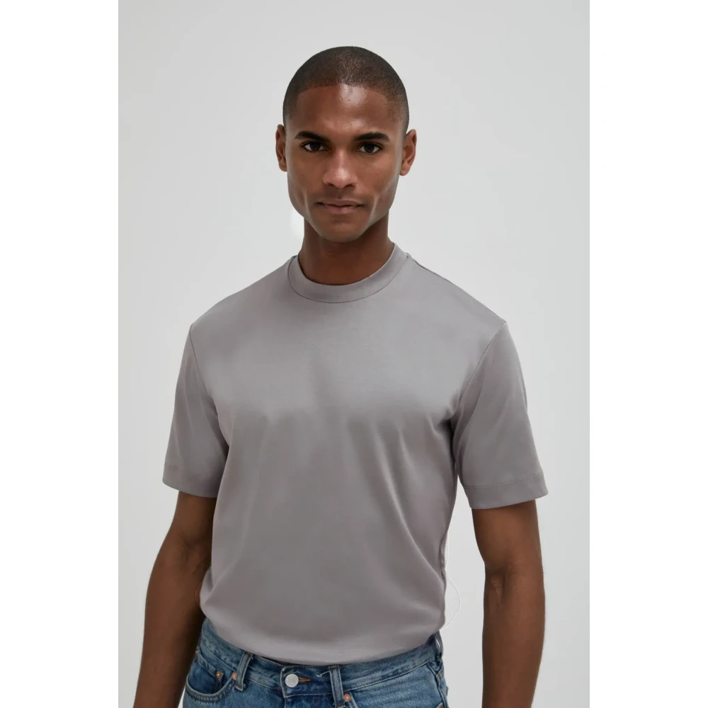 Valenza Interlock Supima Grijs T-shirt Gray Heren