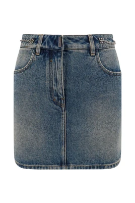 Denimkjol med -kedja