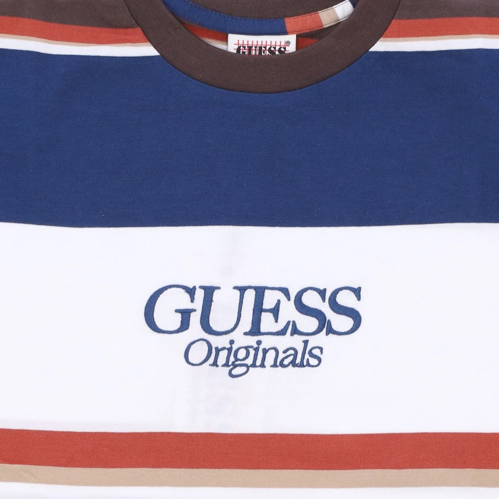 Guess Gestreept longsleeve T-shirt met ronde hals Multicolor Heren