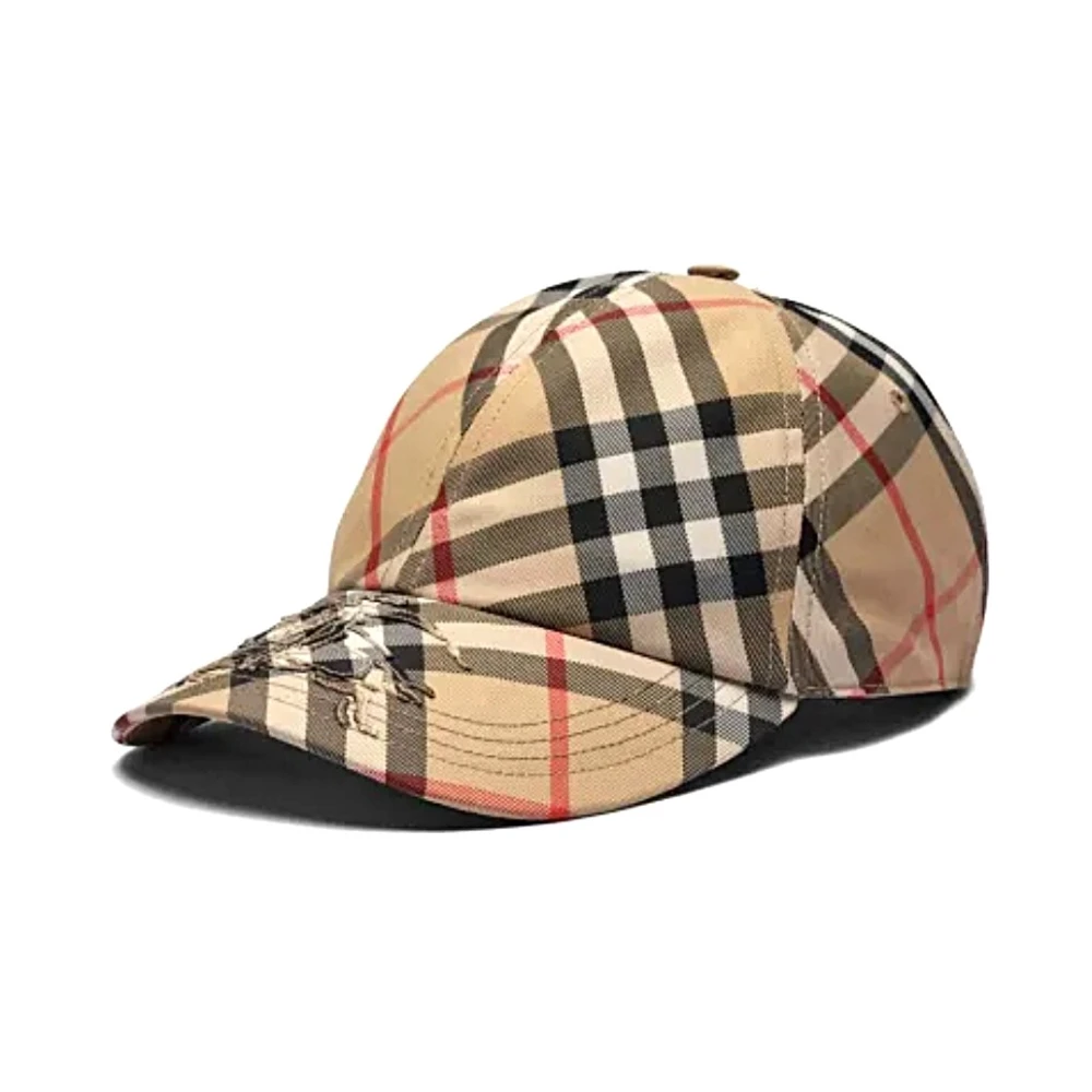 Burberry Men's Beige Sand Check Cap For Stylish Look